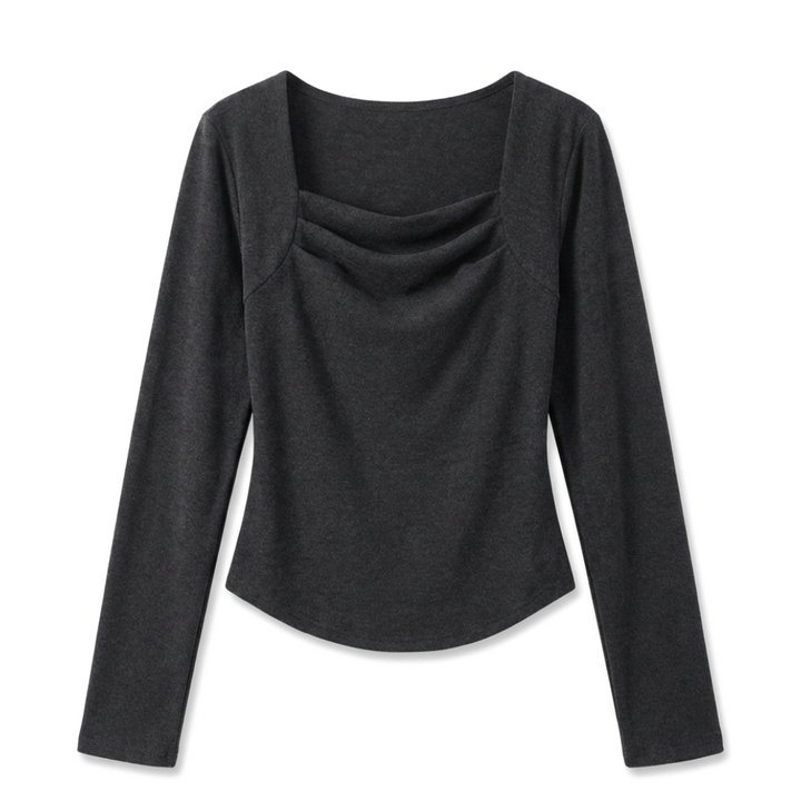 Junia Pleated Square Neck Top