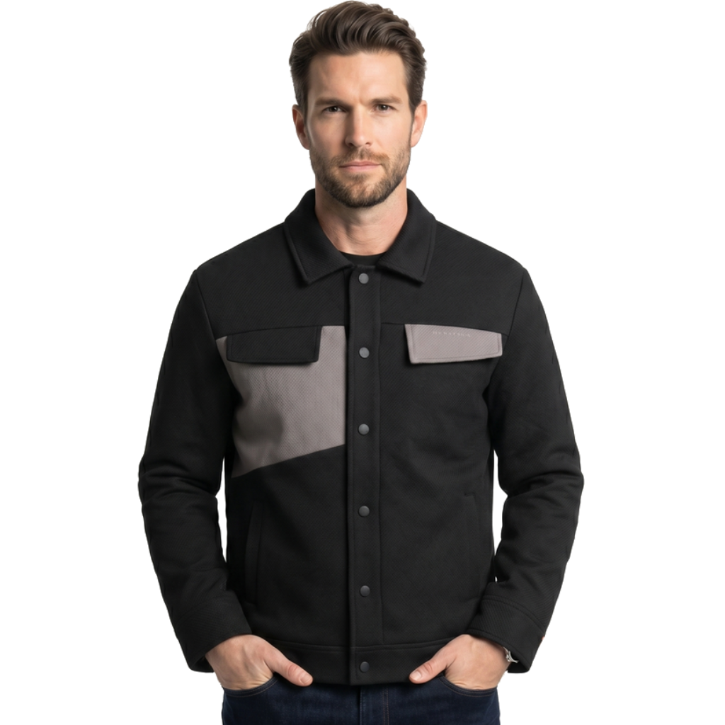 Hudson Colorblock Collared Jacket