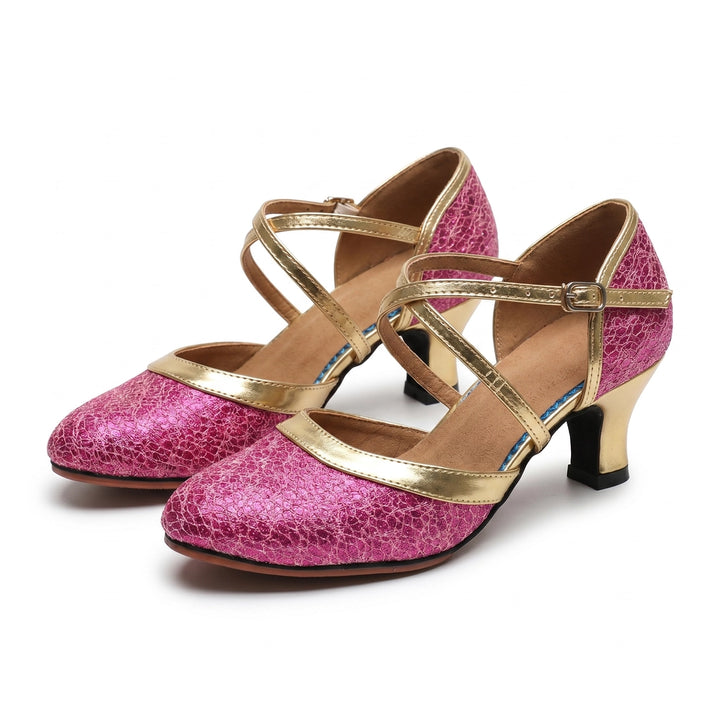 Hot Pink Elena Rossi Latin Heels 2