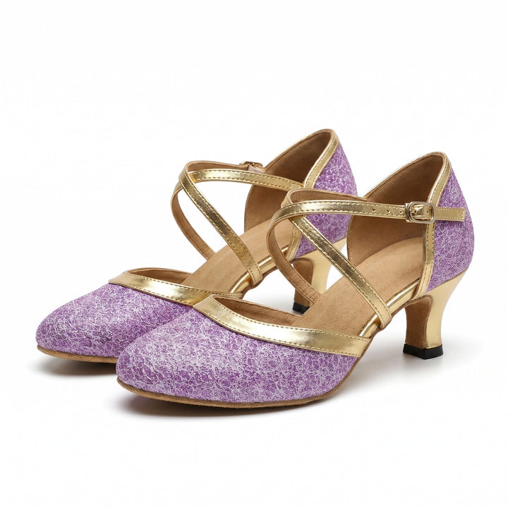 Light Purple Elena Rossi Latin Heels 1