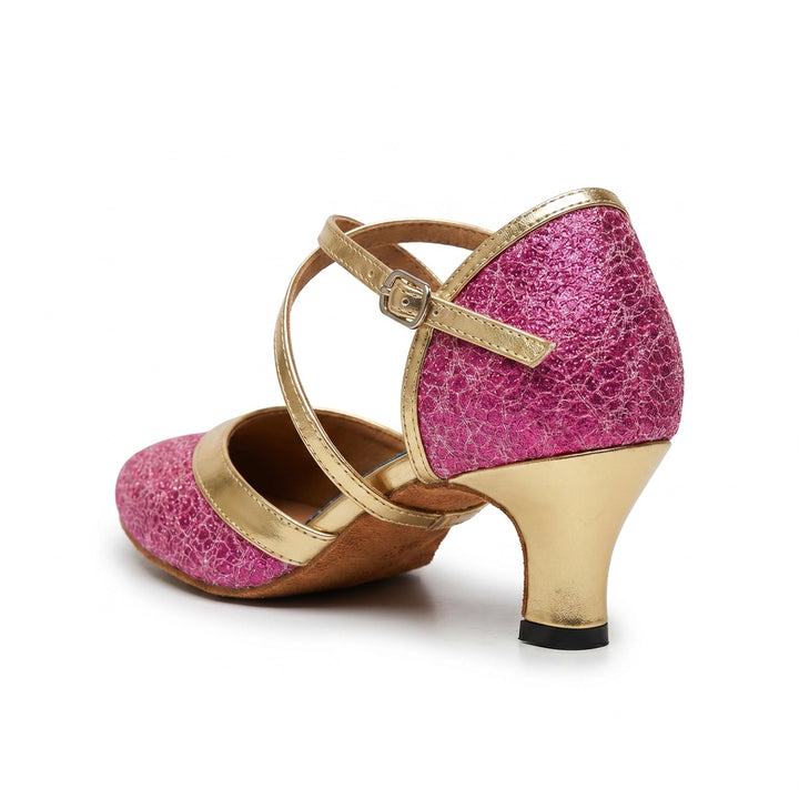 Hot Pink Elena Rossi Latin Heels 1