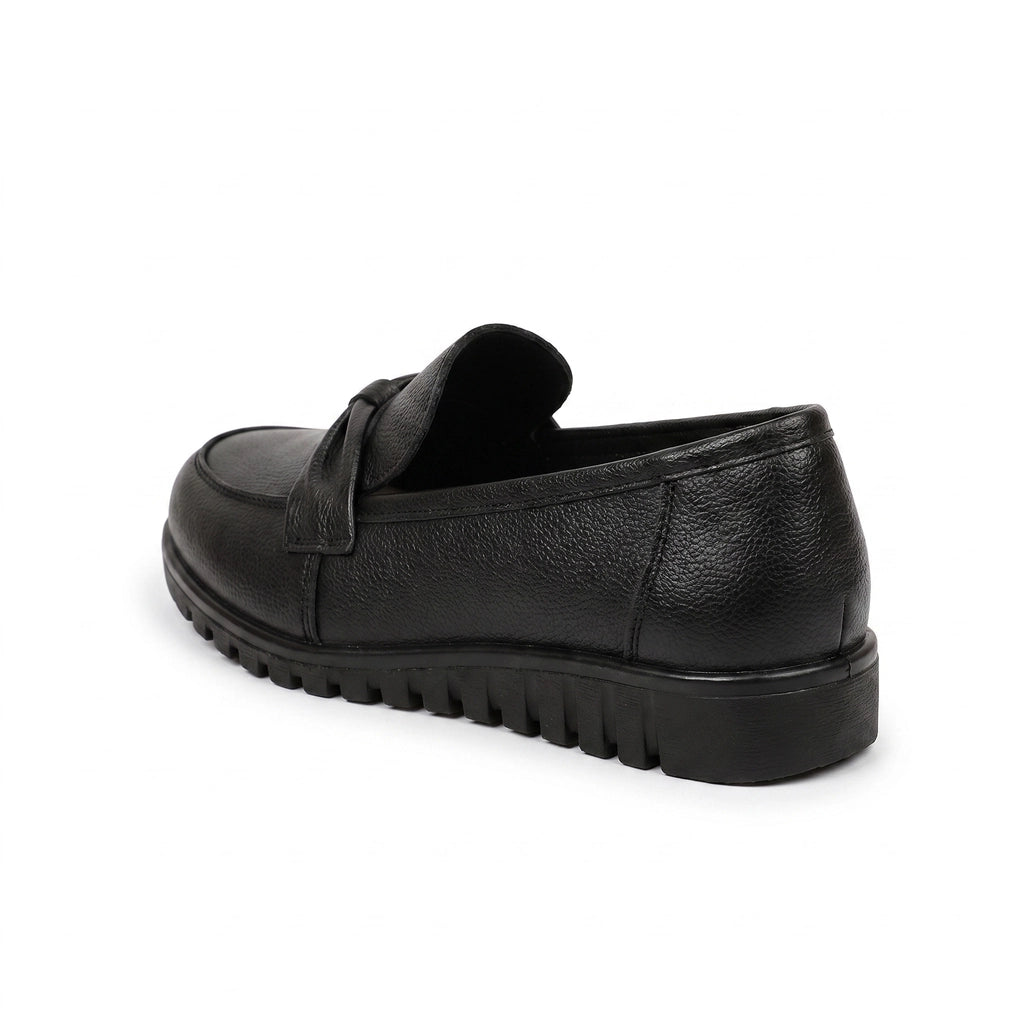 Black Eliza Leather Slip-On Flats 1