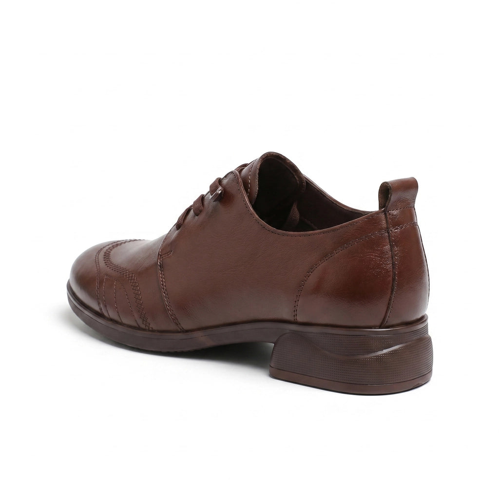 Brown Eliza Miller Leather Pumps 2
