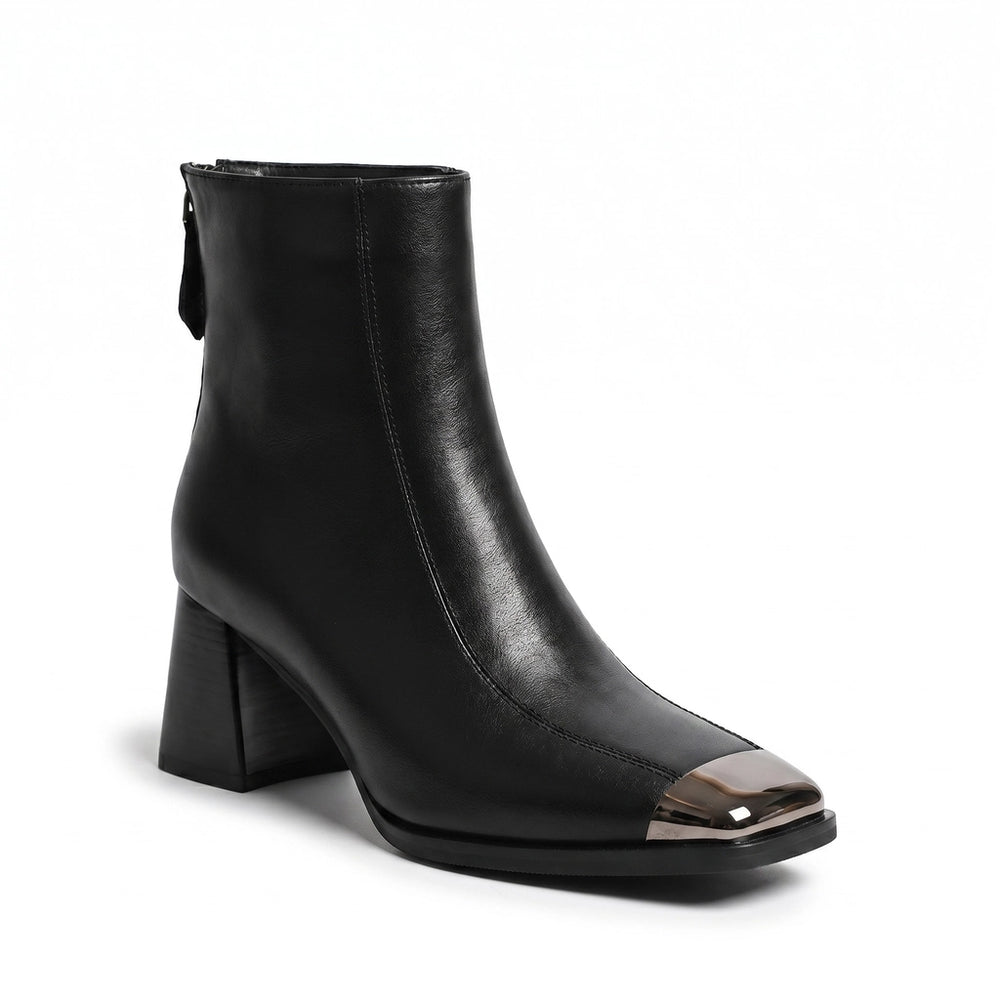 Sloane Leather Square-Toe Boots