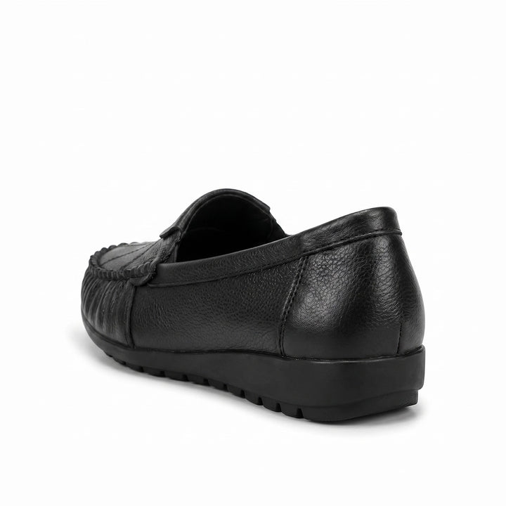 Black Eliza Leather Comfort Loafers 1