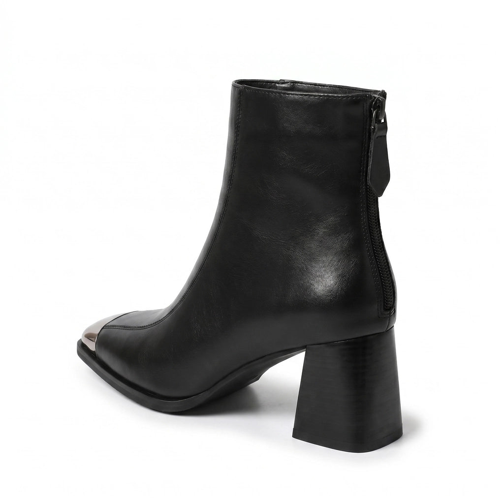 Sloane Leather Square-Toe Boots