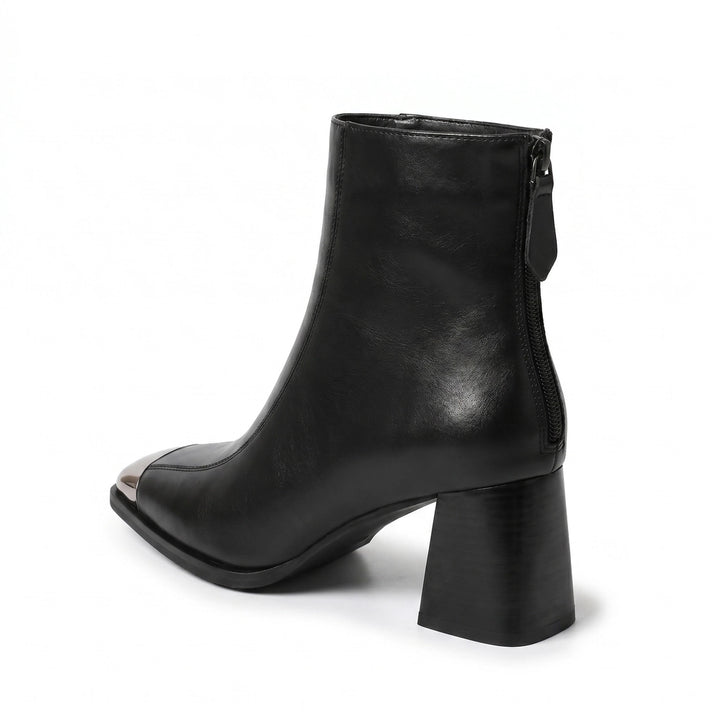 Sloane Leather Square-Toe Boots