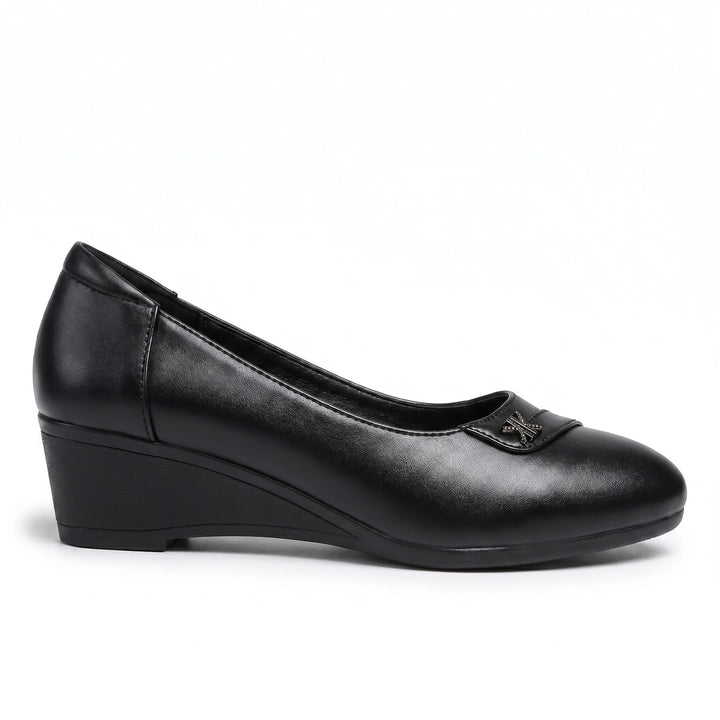 Eliza Leather Wedge Loafers