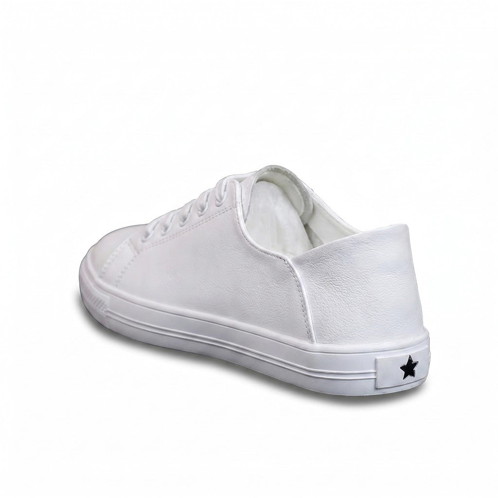 White leather Aria Leather Collapsible Loafers 1