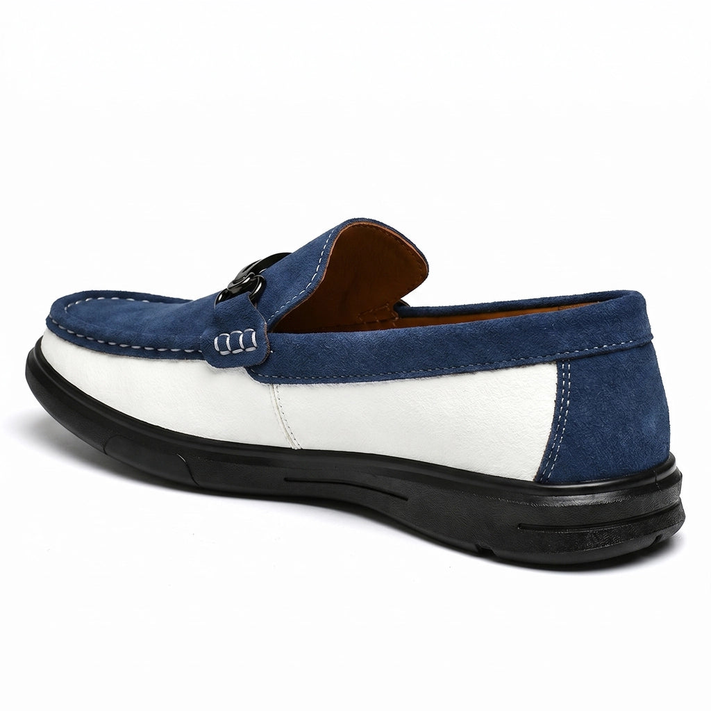 Blue Gaston Suede Slip-On Loafers 2