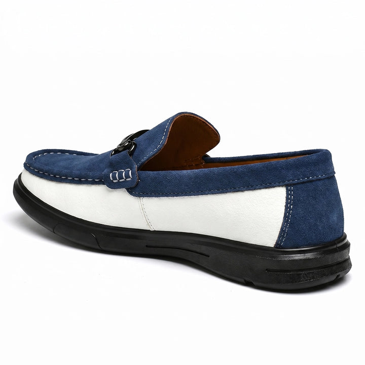 Blue Gaston Suede Slip-On Loafers 2