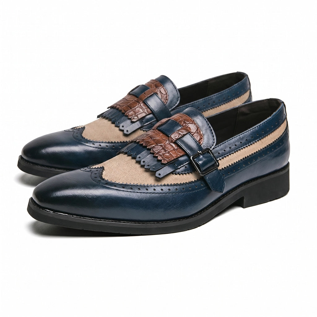 Khaki Gaston Suede Slip-On Loafers 1