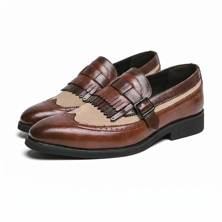 Red Gaston Suede Slip-On Loafers 1