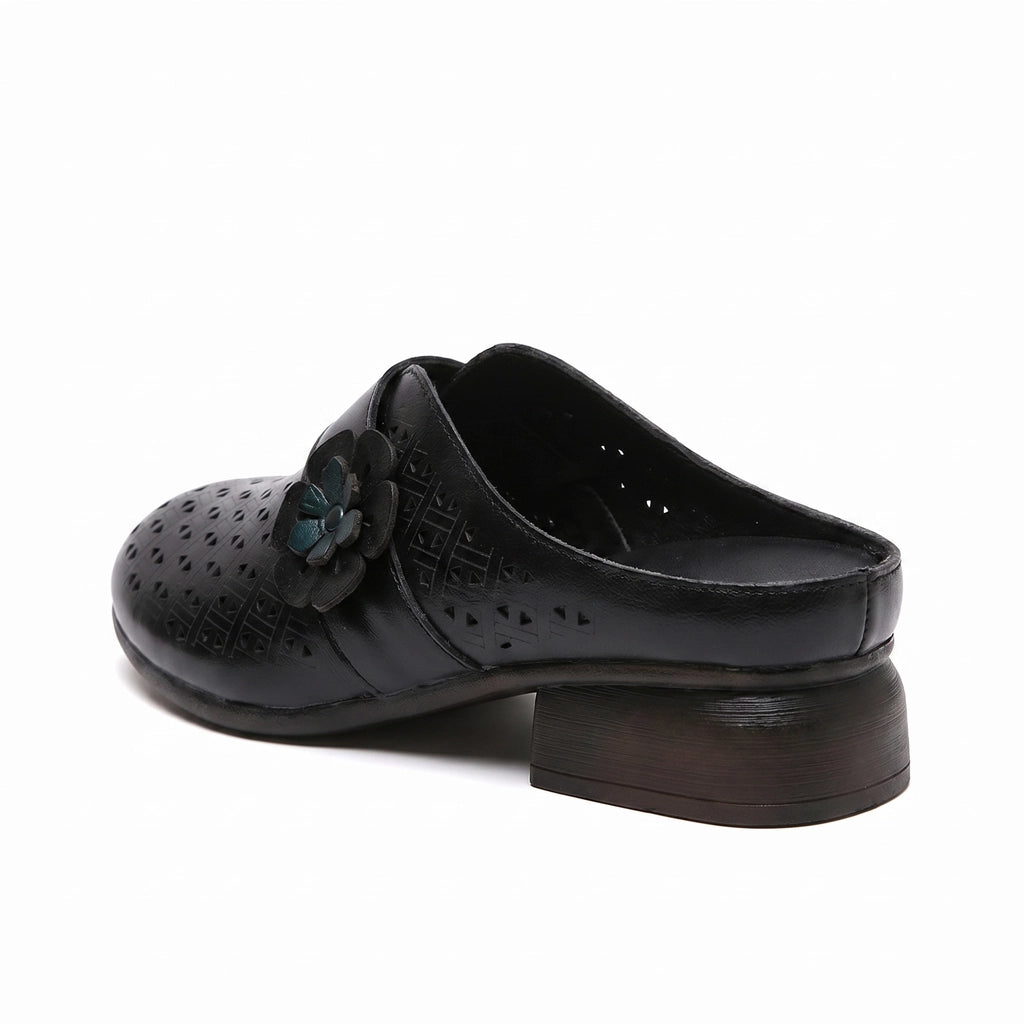 Black (Runs small Elena Leather Mules 2