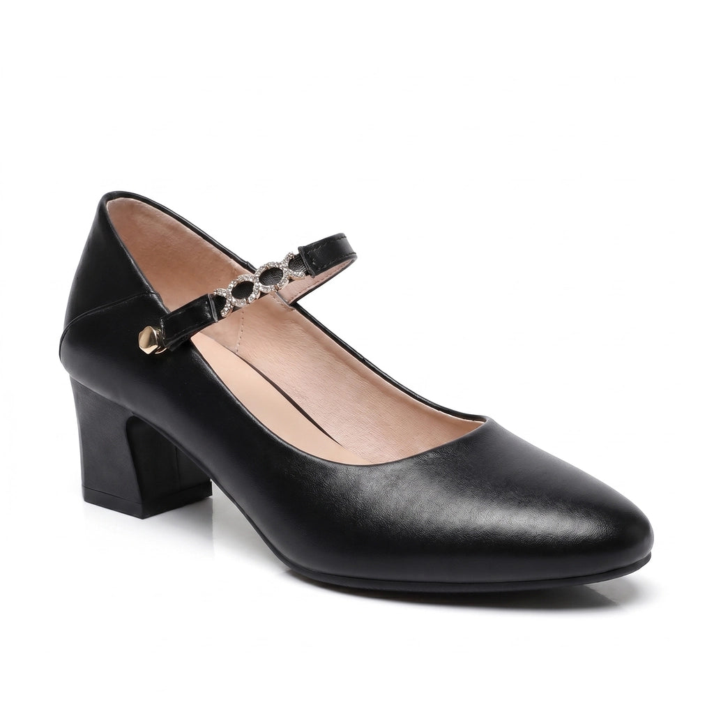 Black Eliza Miller Block Heels 3