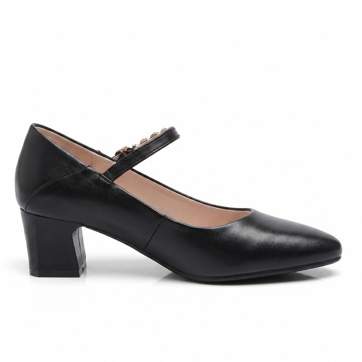 Black Eliza Miller Block Heels 2