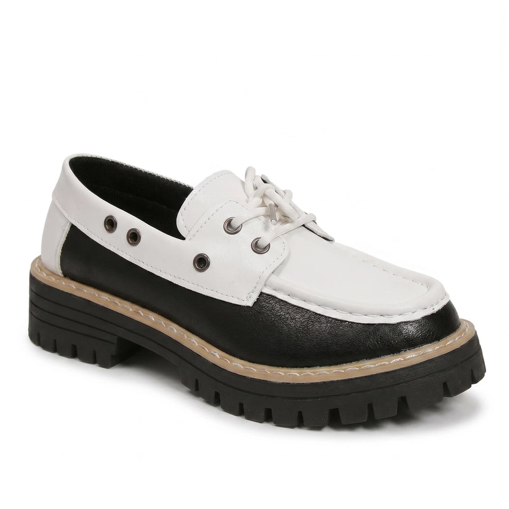 White Basa Wool-Lined Platform Loafers 4