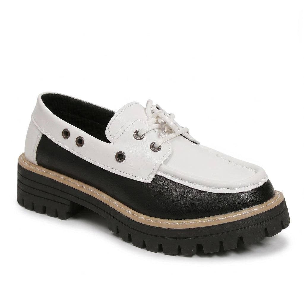 White Basa Wool-Lined Platform Loafers 4