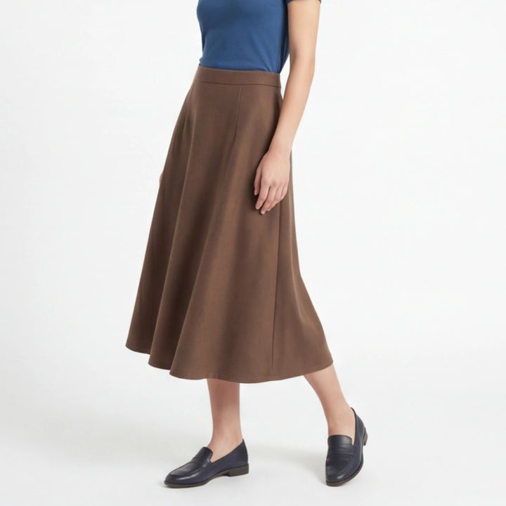 Sloane Wool Blend Midi Skirt