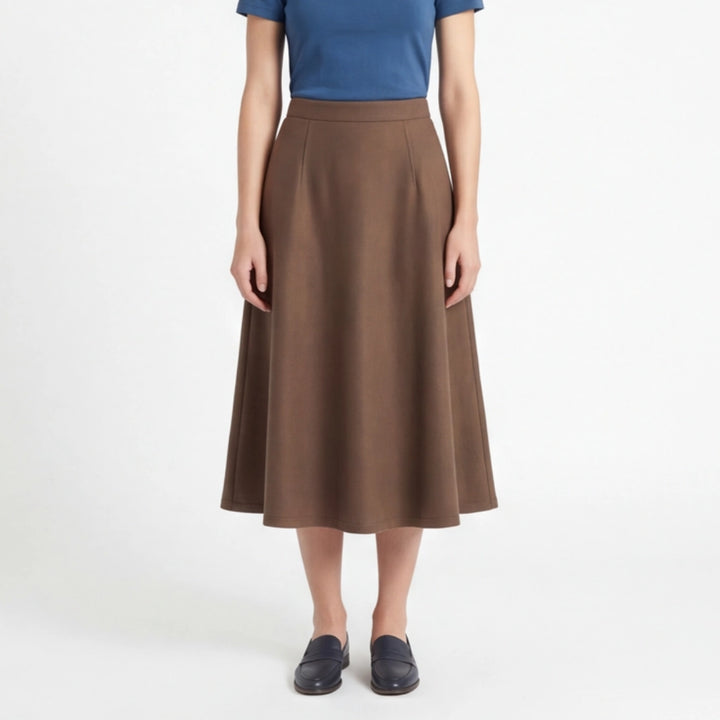 Sloane Wool Blend Midi Skirt
