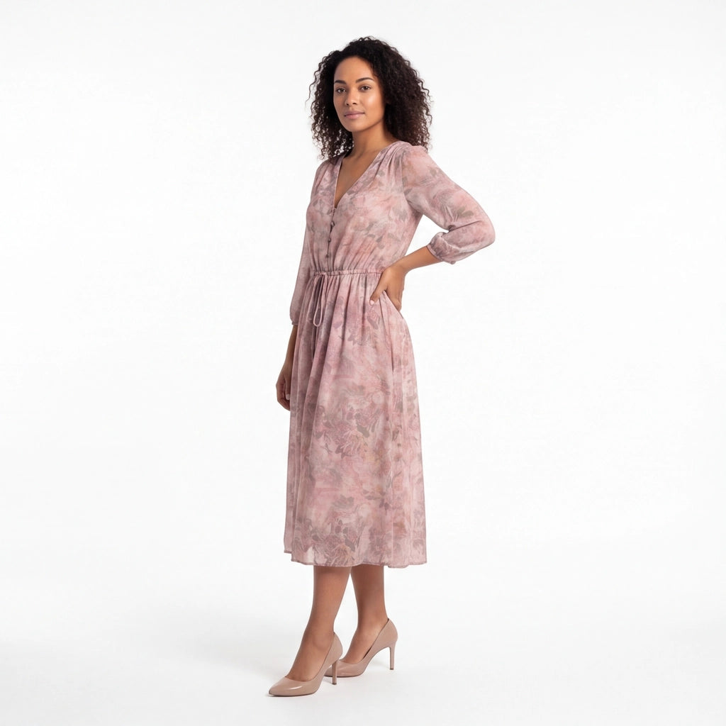 Pink Lily Rose Chiffon Dress 2