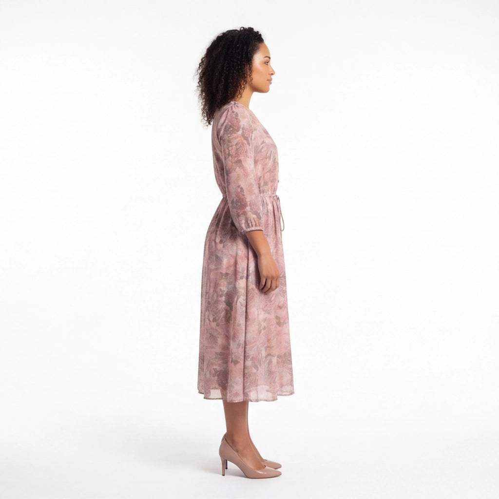 Pink Lily Rose Chiffon Dress 4