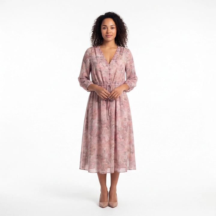 Pink Lily Rose Chiffon Dress 2