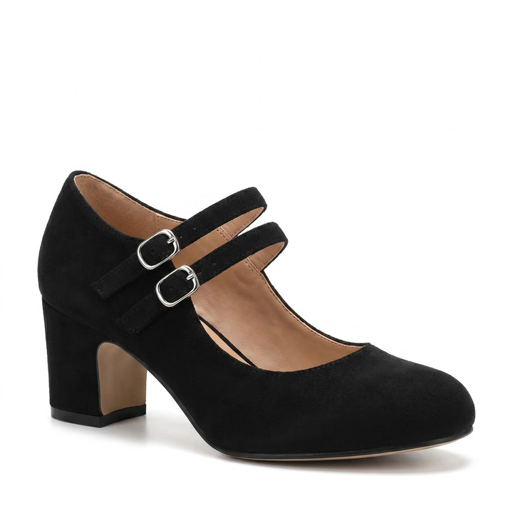 Suede Black Clara Belle Mary Janes 2