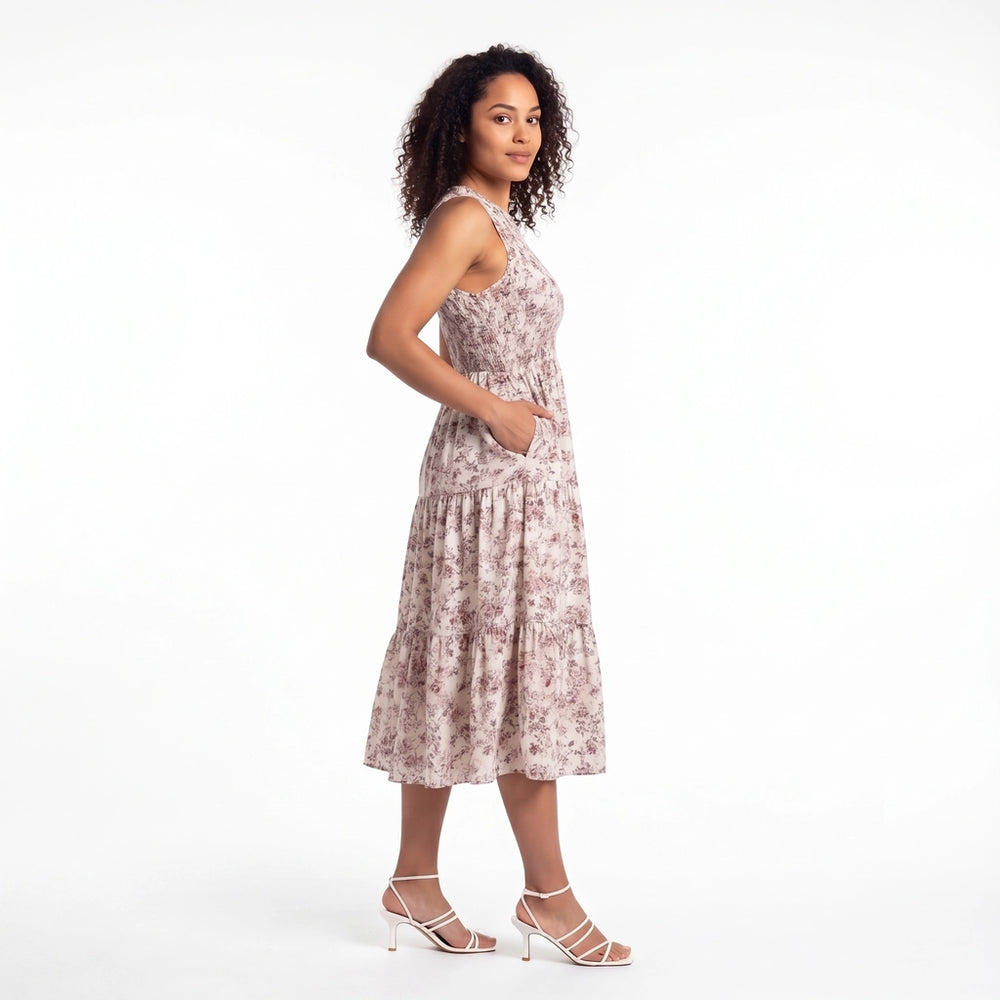 Elara Floral Smocked Dress