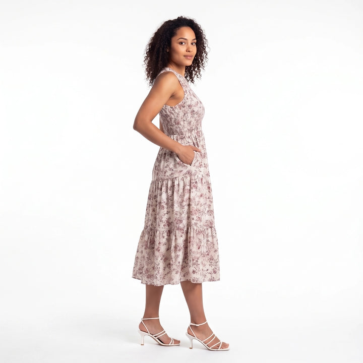 Elara Floral Smocked Dress