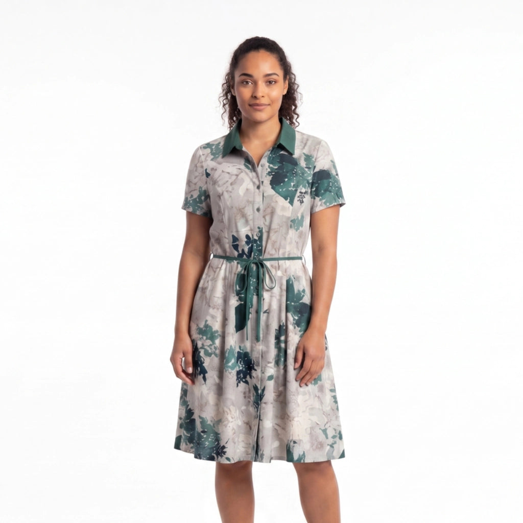 Elara Printed A-Line Dress