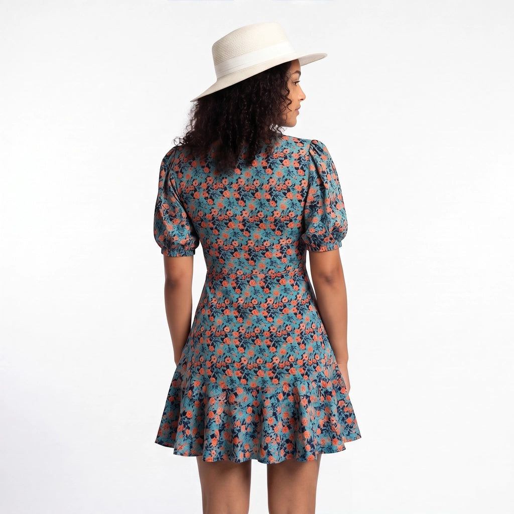 Zebina Floral Midi Dress