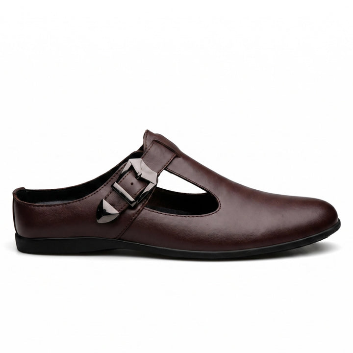 Julian Leather Buckle Mules