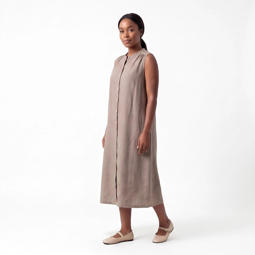 Elena Cotton Linen Dress
