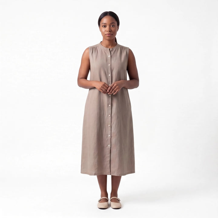 Elena Cotton Linen Dress