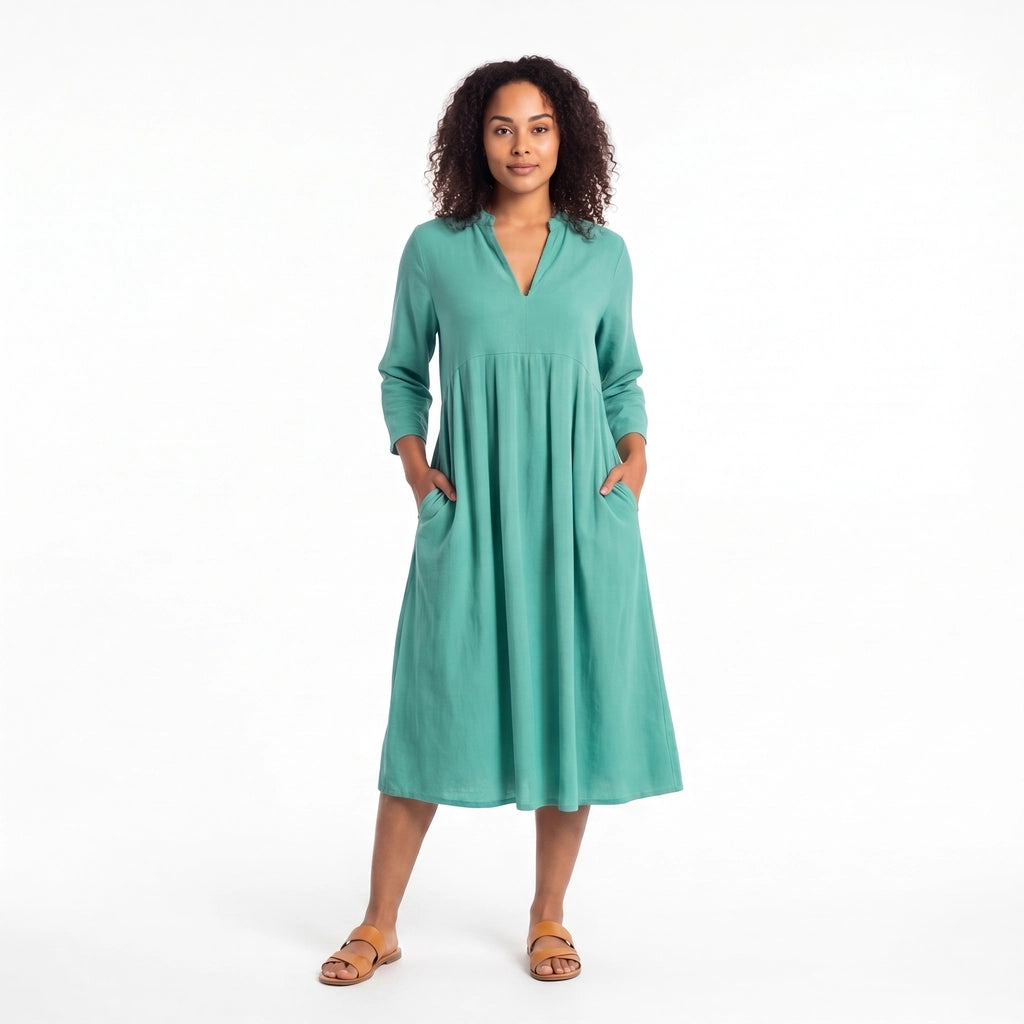 Elara Cotton Linen Dress