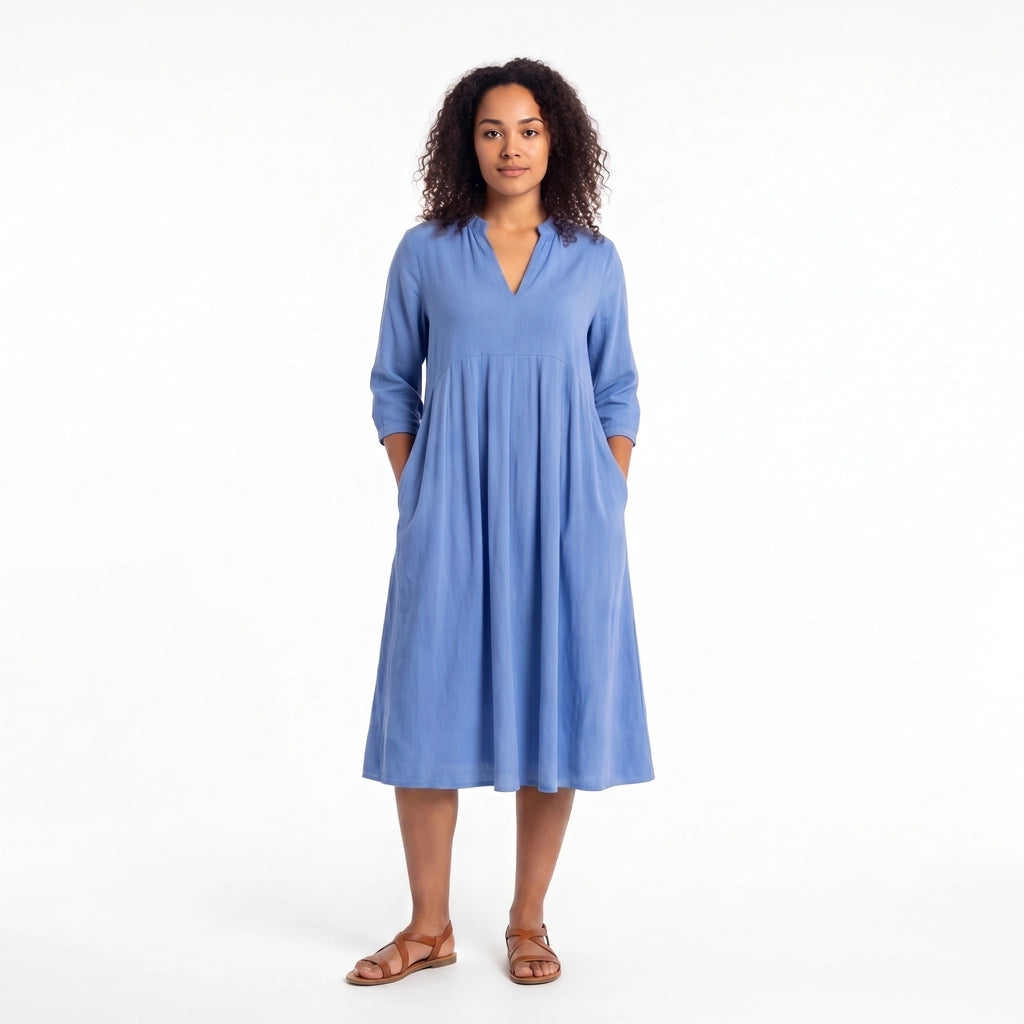 Elara Cotton Linen Dress