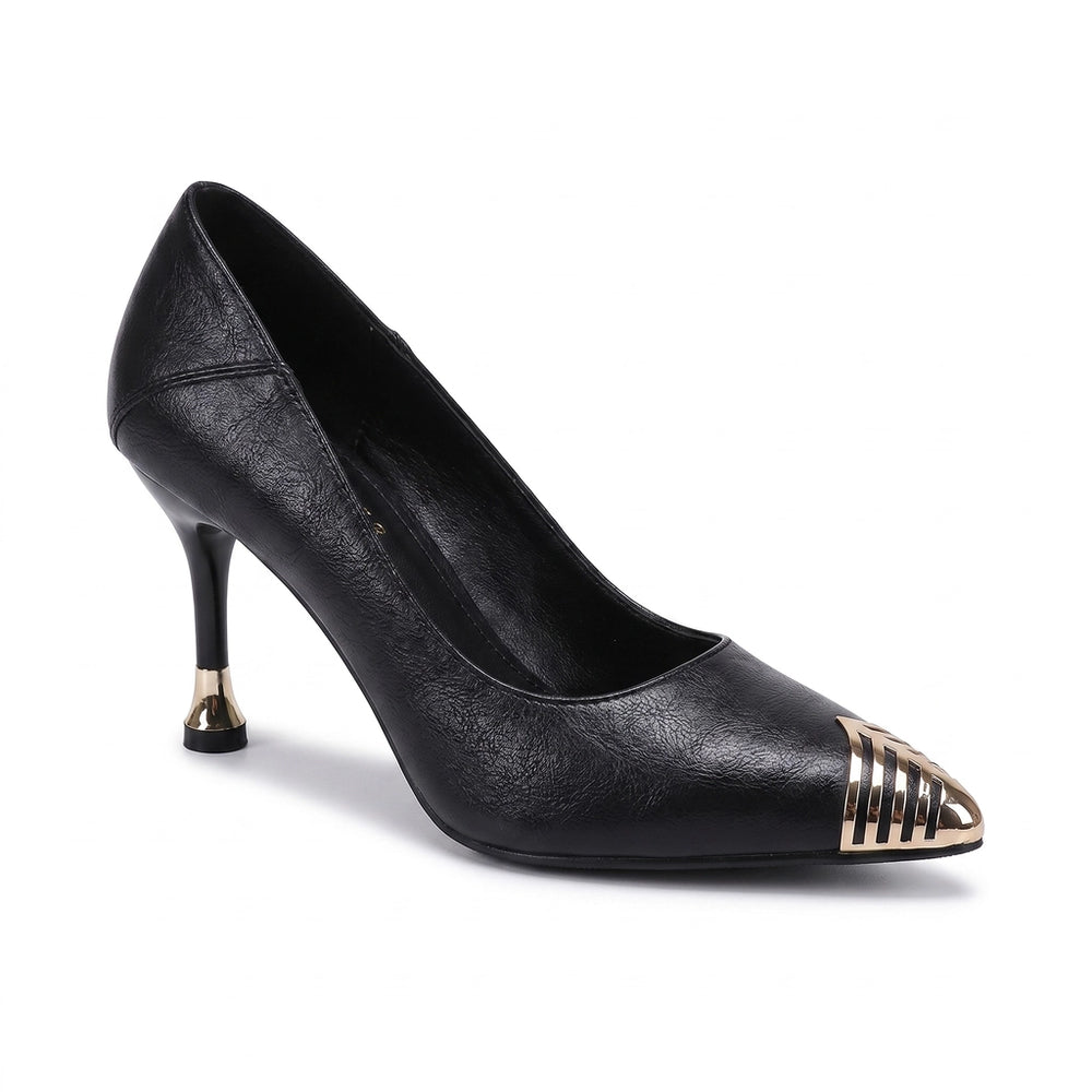Black 7cm Elise Vance Pointed Pumps 3