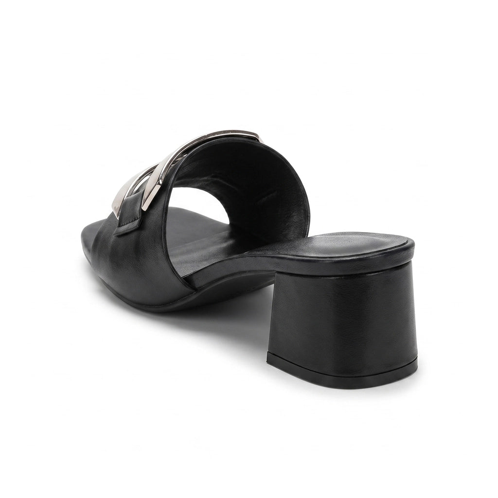 Quayle Square Toe Block Heel Mules