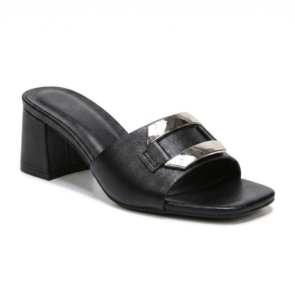 Quayle Square Toe Block Heel Mules
