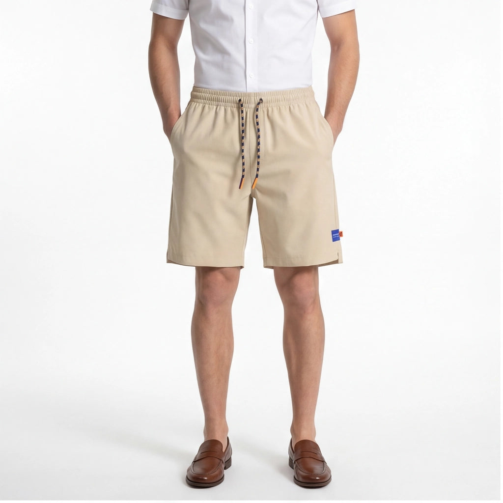 Khaki Matilda Contrast Trim Shorts 3