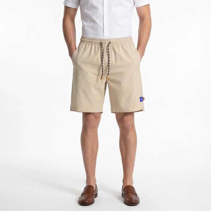 Khaki Matilda Contrast Trim Shorts 3