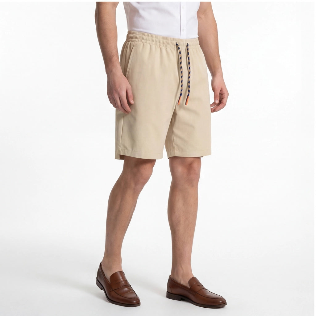 Khaki Matilda Contrast Trim Shorts 2