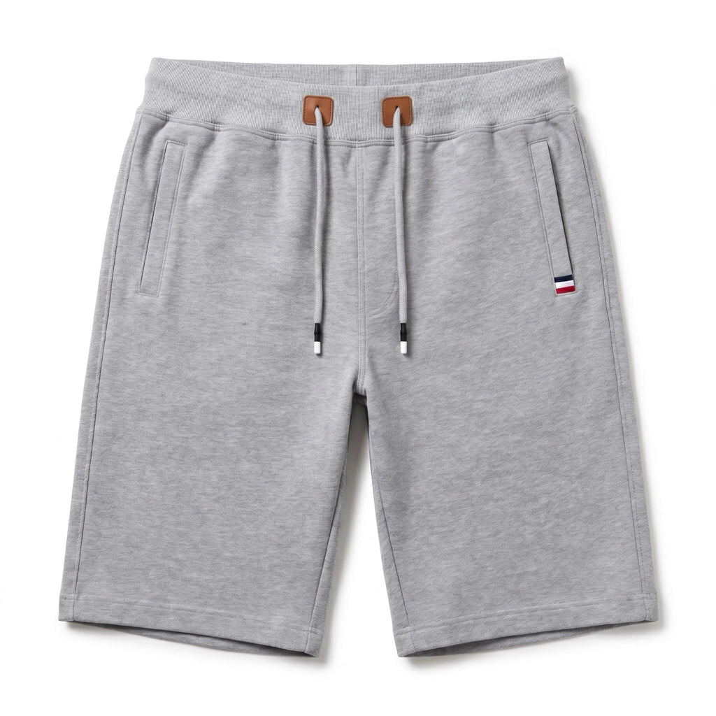 Light Gray Nathan  Drawstring Shorts 6