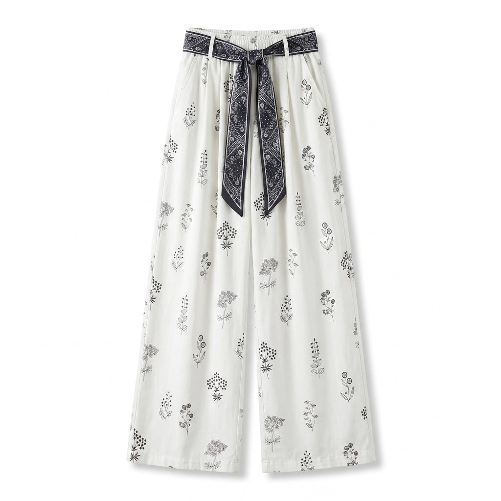 White Amara Wide-Leg Trousers 2