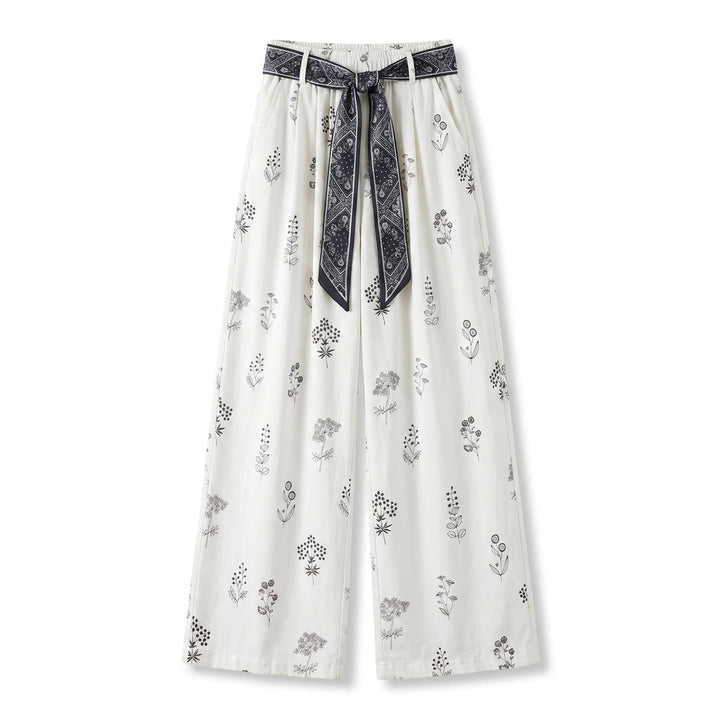 White Amara Wide-Leg Trousers 2