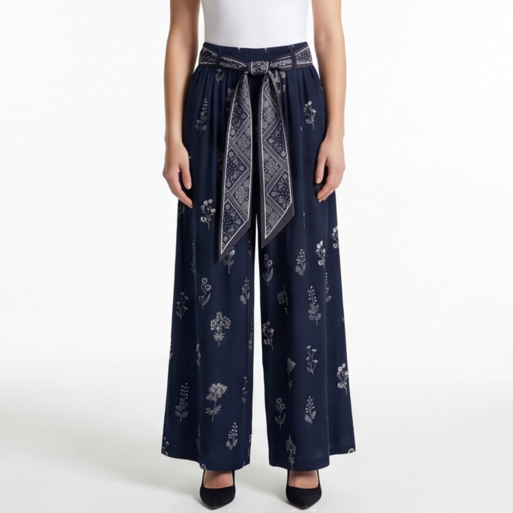 Prescott Printed Wide-Leg Trousers