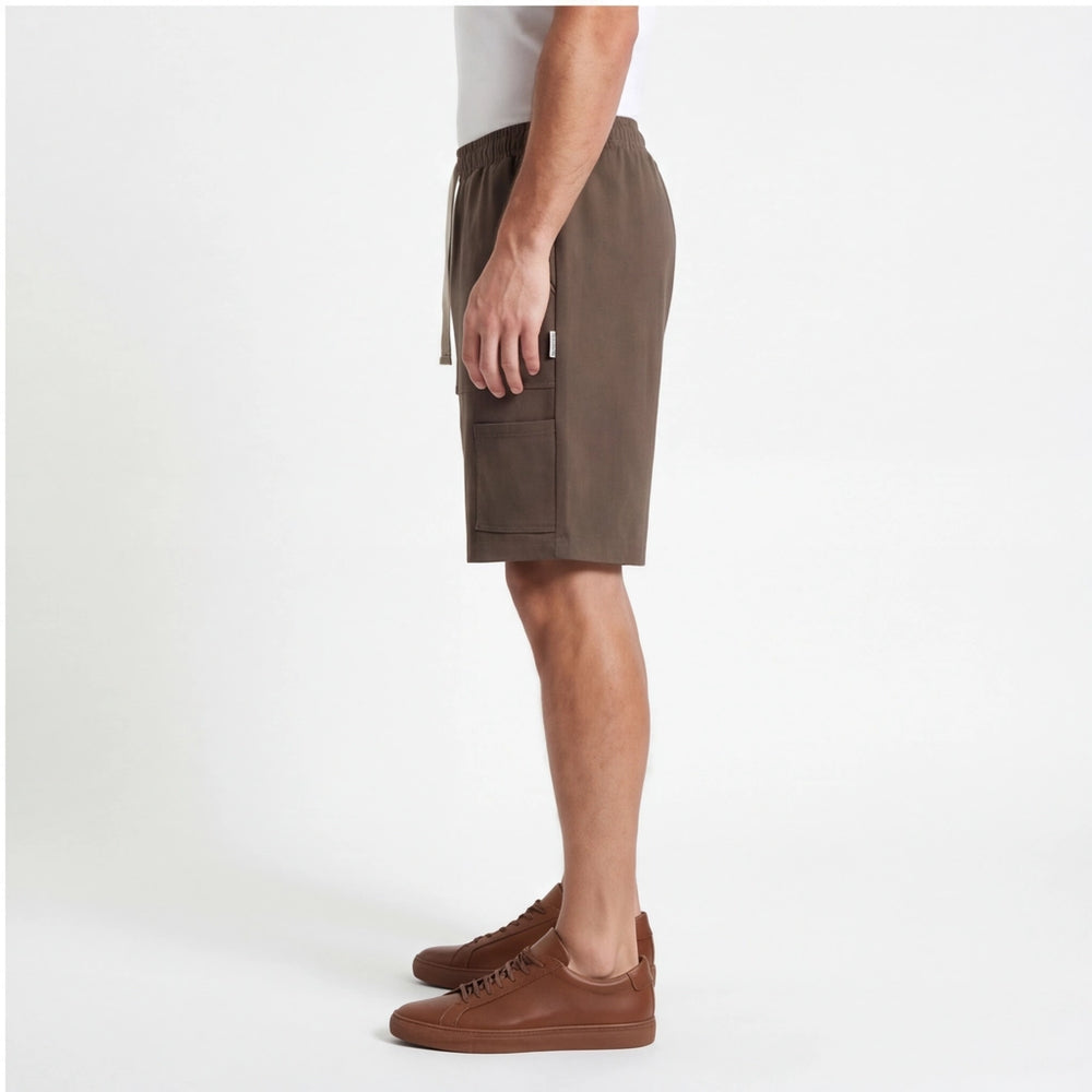 Brown Endicott Cotton Cargo Shorts 3