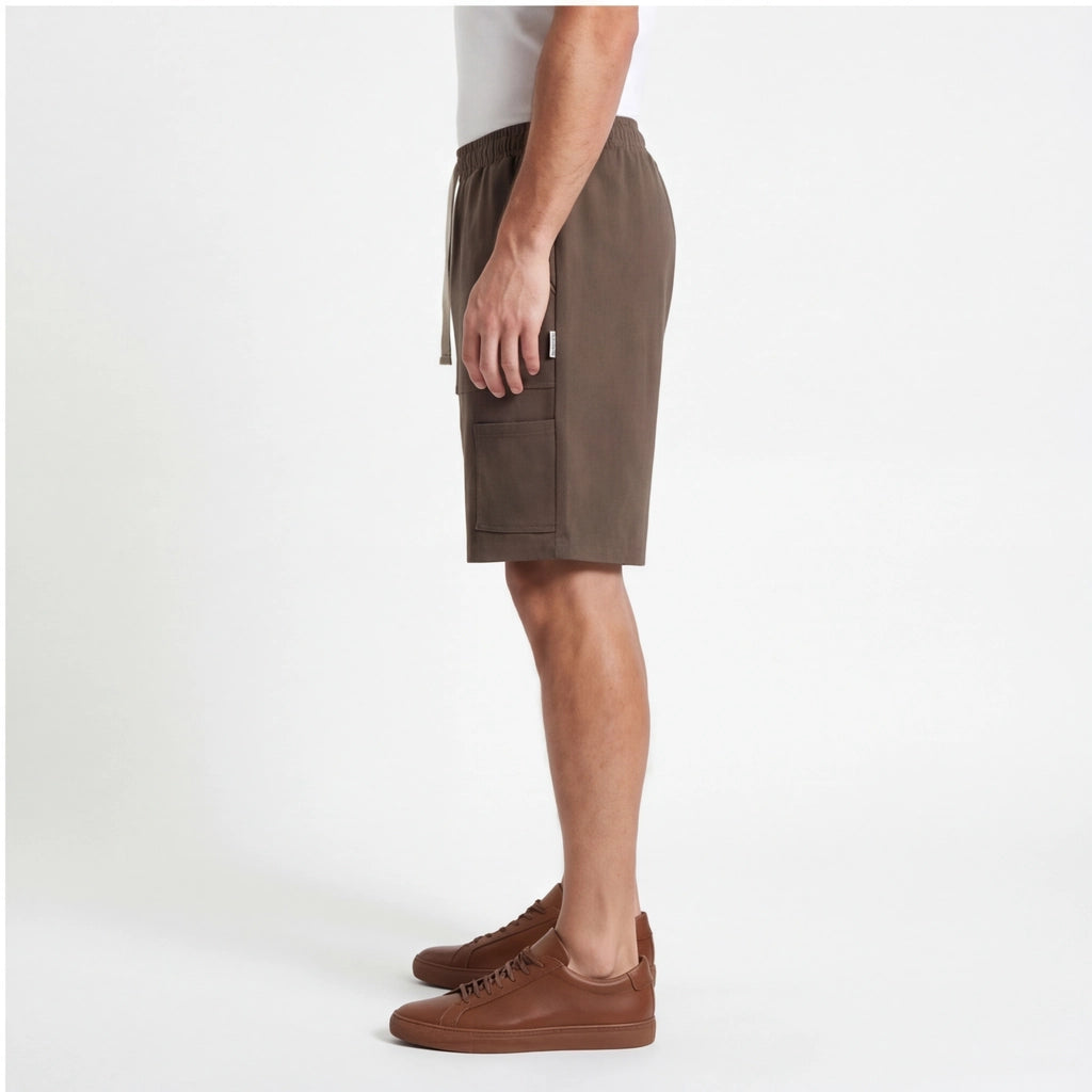 Brown Endicott Cotton Cargo Shorts 3