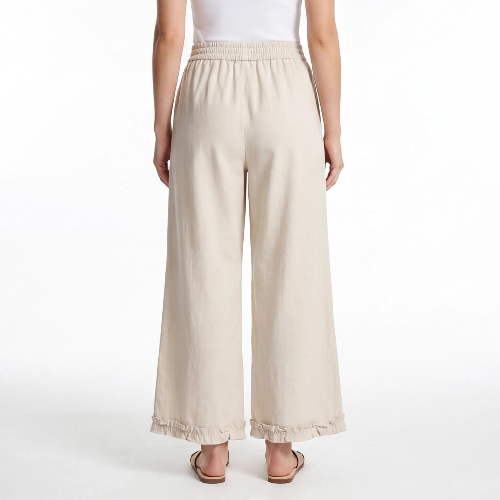 Apricot Corinne Lace Trim Trousers 3